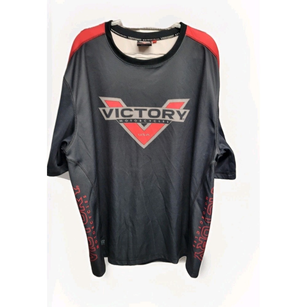 Victory Motorcycle Iconic Logo Performance Jersey Style Tee  2xl